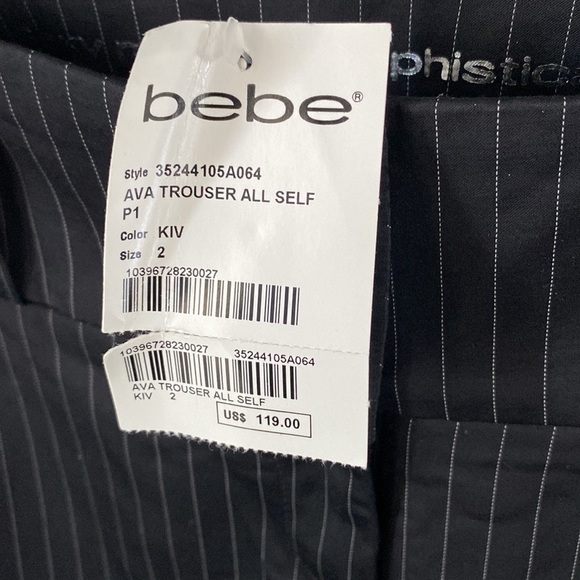 #133-Bebe Ava trouser striped pants - Picture 5 of 9